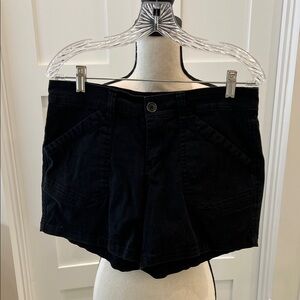 Elegant Black High Waist Women's Shorts